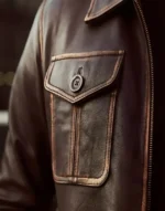 Brown biker 00% Pure Sheepskin Leather Jacket For Men
