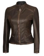 Dark Brown Motorcycle Leather Jacket