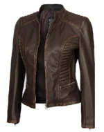 Brown Motorcycle Leather Jacket