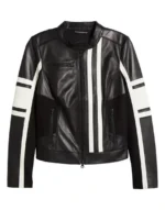 sleek leather racer jackets