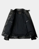 Cowhide Black Leather Jacket For Men by gloss leather
