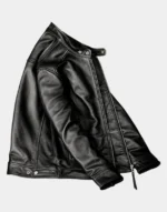Cowhide Black Leather Jacket by GL