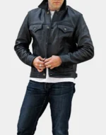 Jackknife Black Leather Jacket by gloss leather