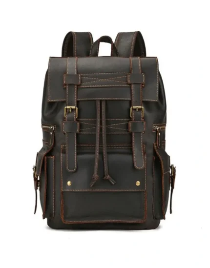 Leather Travel Bag in Dark Brown Color