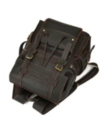 Leather Travel Bag in Dark Brown Color for female