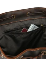 Leather Travel Bag in Dark Brown Color by Gloss Leather