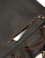 Leather Travel Bag in Dark Brown Color by Gloss Leather for men