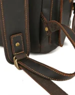 Leather Travel Bag in Dark Brown Color by Gloss Leather for women