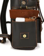 Leather Travel Bag in Dark Brown Color by GL