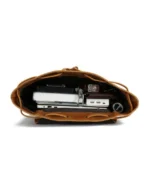 Stylish Light Brown Leather Travel Bag