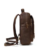 The Vintage Laptop Leather Backpack in brown color for male - 100% Full Grain Leather