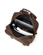 GL's Vintage Laptop Leather Backpack - 100% Full Grain Leather