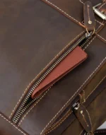 Vintage Laptop Leather Backpack for Male - 100% Full Grain Leather