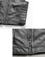 Motorcycle Rivets Genuine Leather Vest by GL for men