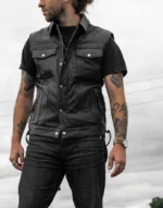Piston Leather Vest by GL for male