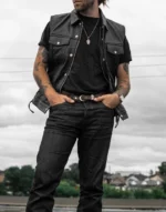 Piston Leather Vest by GL for men