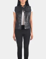 GL's Rayne Moto Brown Leather Vest