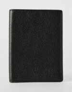 Luxe Leather Passport Wallet Black for women