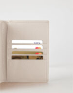 Off White Luxe Leather Passport Wallet by Gloss Leather for male