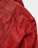 cardinal red varsity jacket for men