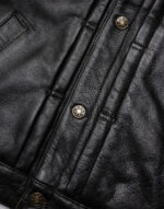 rugged Black biker jacket for men