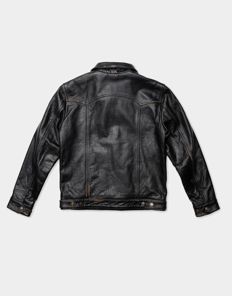rugged black biker jacket for male