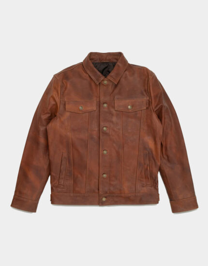 Driggs brown leather jackets for men