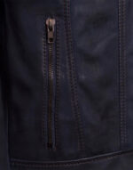 Elvis men denim leather jacket