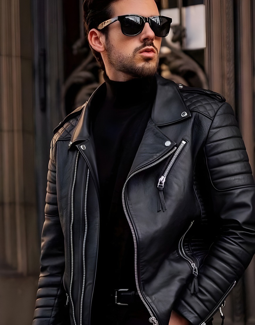 black biker man jackets