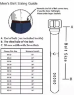 belts size guide