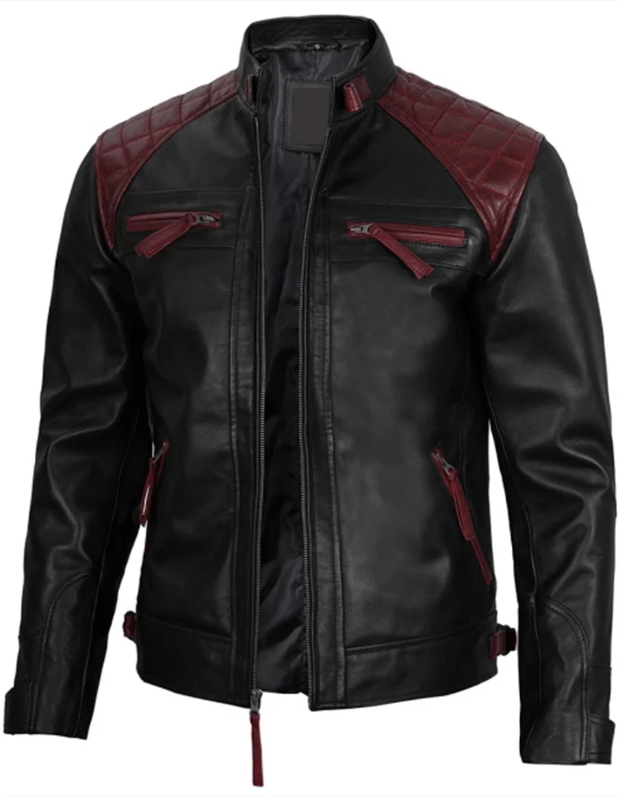 maroon leathe jackets