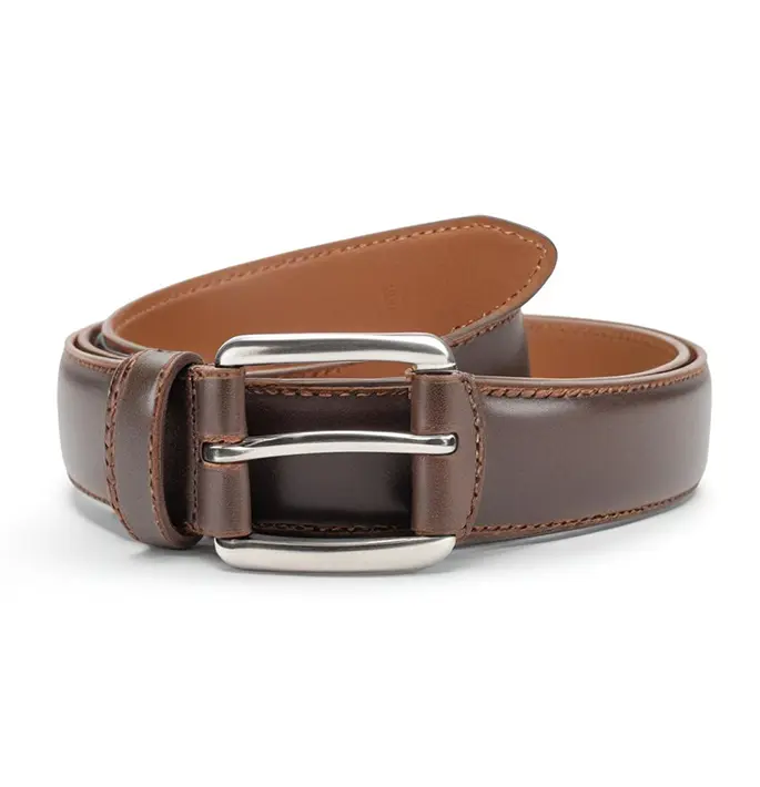 brown leather belt