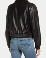women black Leather Jacket