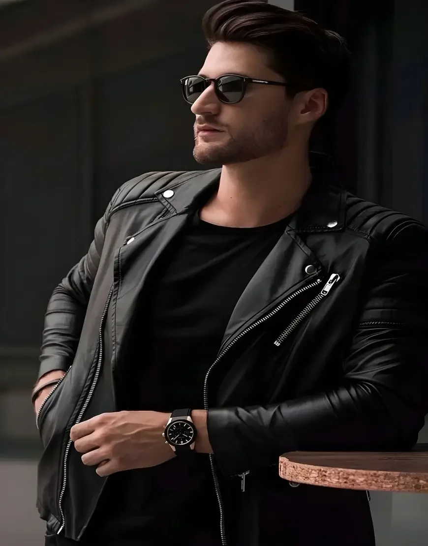 Men leather jacket
