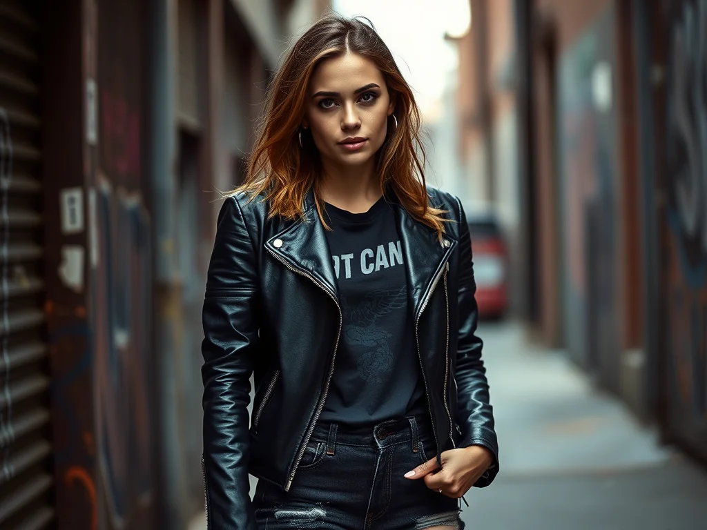 women leather jacket