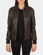 Westa A-2 Brown Leather Bomber