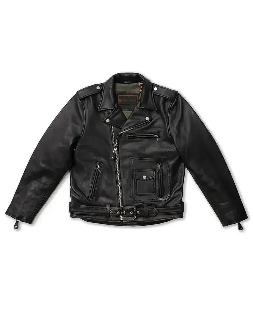 Nova Double Rider Black Leather Jacket