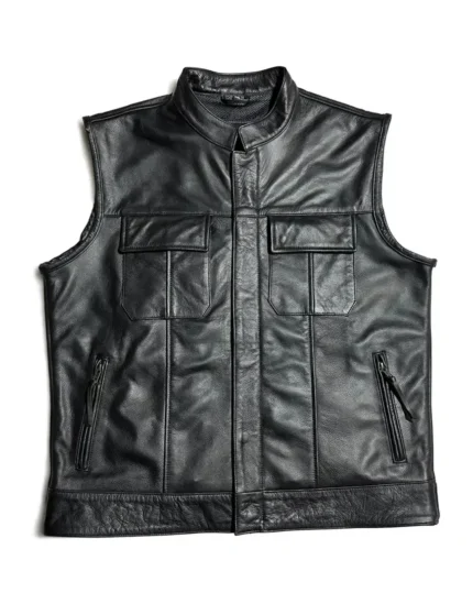 Motorcycle Genuine Leather Vest