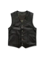 Best Leather Motorcycle Vest for Men - Gloss Leather