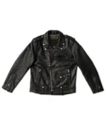 Widowmaker Black Motorbike Leather Jacket for Men