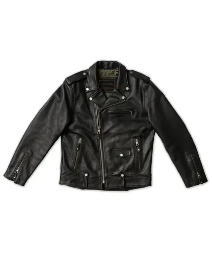 Widowmaker Black Motorbike Leather Jacket for Men