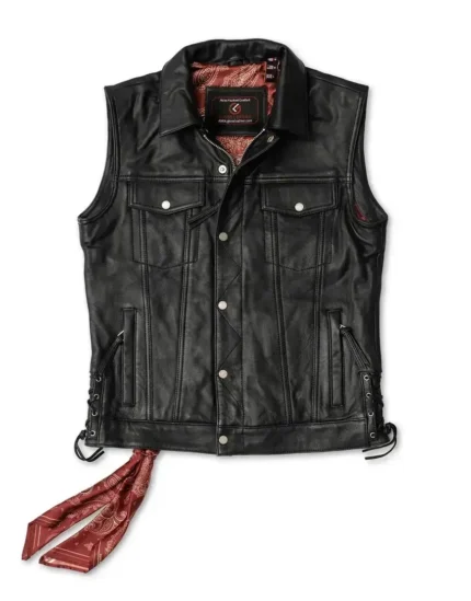 Piston Leather Vest for Men